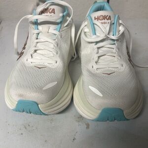 Hoka Women's White and Blue Running Shoes